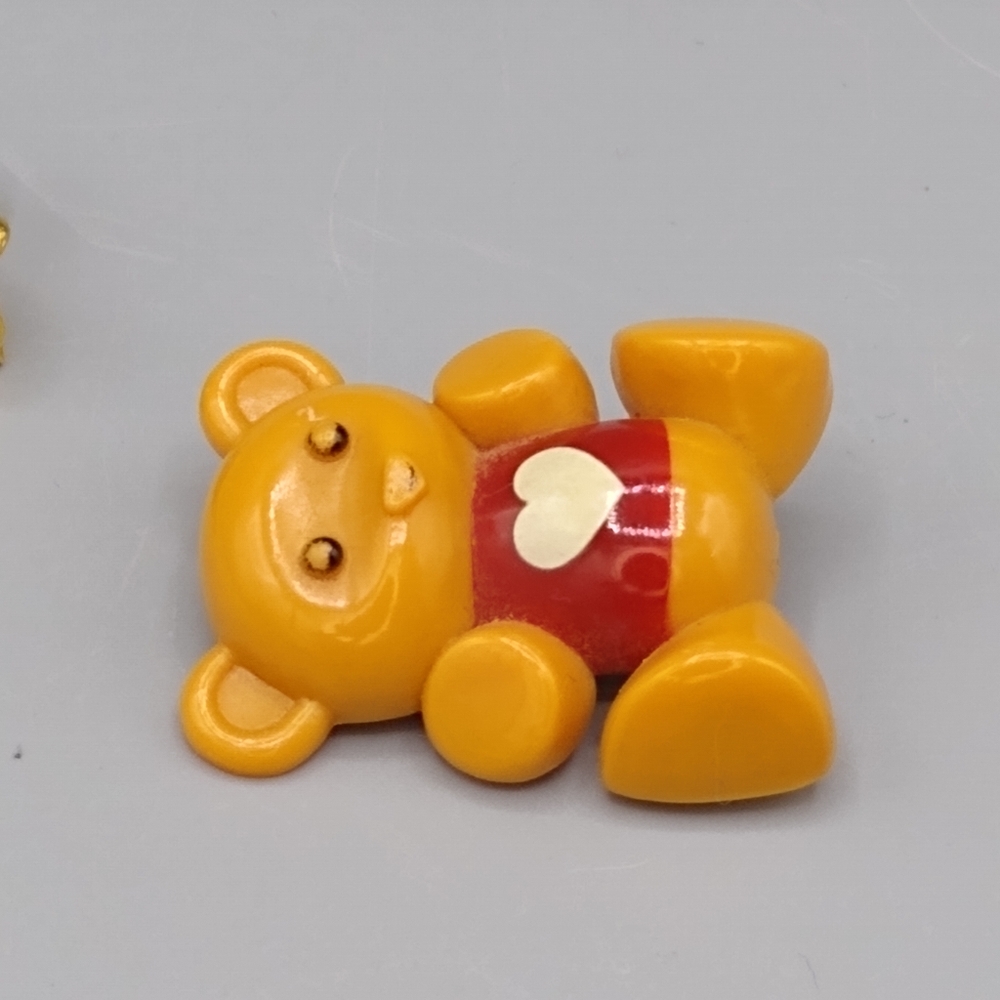 Avon Teddy Bear Pin & Red Heart Bow Brooch Set - Valentine’s Day Cute Vintage - Picture 5 of 13